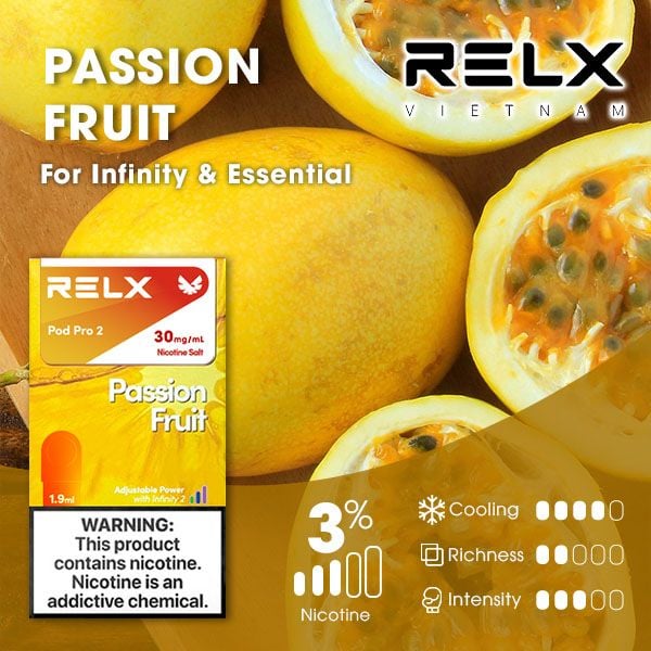 relx煙彈拋棄式霧化煙彈煙百香果(Passion Fruit)口味