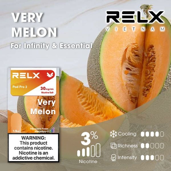 relx煙彈拋棄式霧化煙彈哈密瓜口味(Honeydew Melon)