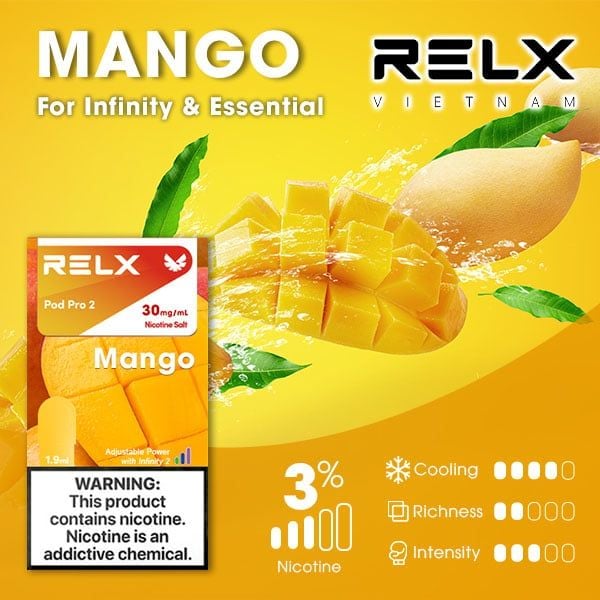 relx煙彈拋棄式霧化煙彈芒果 (Mango)口味