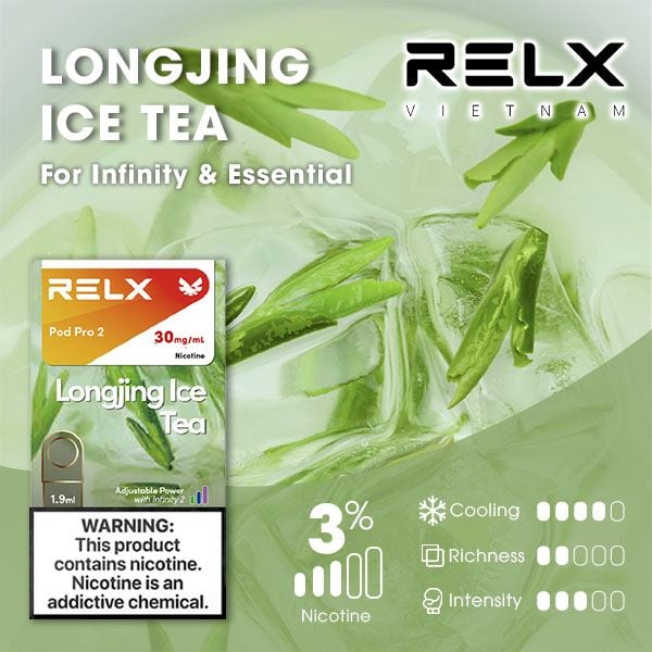 relx悅刻拋棄式霧化煙彈勁涼龍井(Longjing Ice Tea)口味