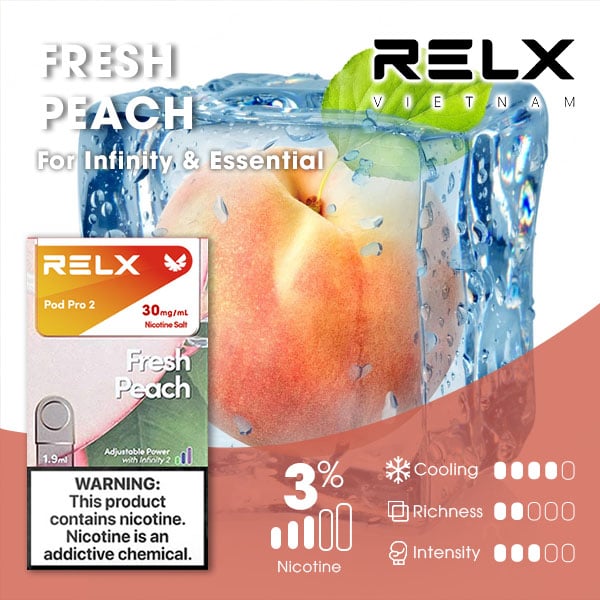 relx煙彈拋棄式霧化煙彈-蜜桃(Fresh Peach)口味