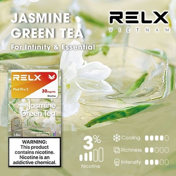 relx煙彈拋棄式霧化煙彈茉莉綠茶口味(Jasmine Green Tea)
