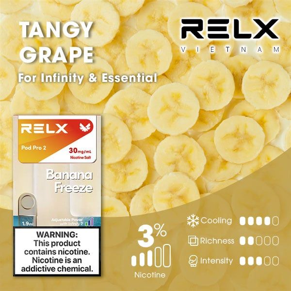 relx煙彈-悅刻拋棄式霧化煙彈-老冰棒(Banana Freeze)口味