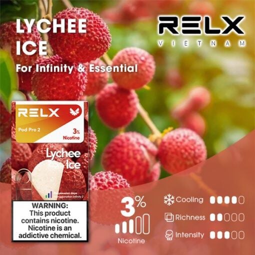 relx煙彈拋棄式霧化煙彈-荔枝(Lychee Ice)口味