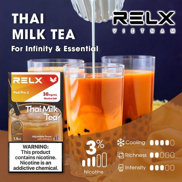 relx煙彈拋棄式霧化煙彈煙-泰式奶茶口味