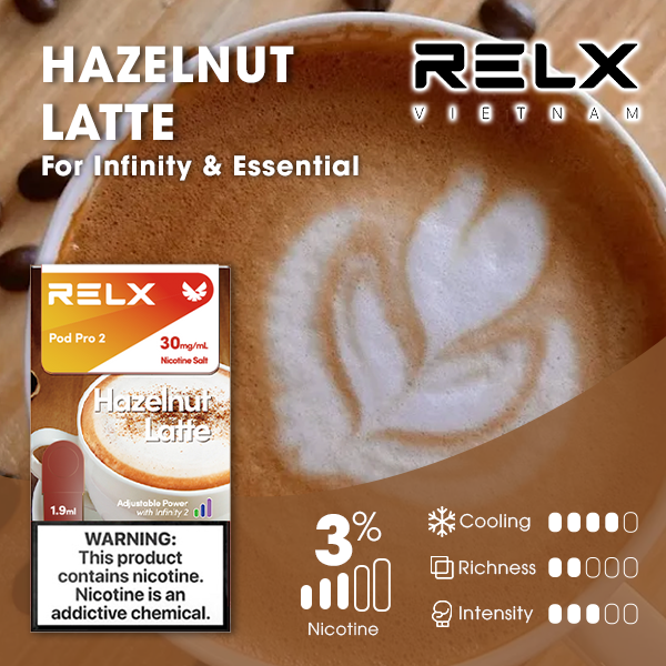 relx煙彈拋棄式霧化煙彈煙-榛果拿鐵口味
