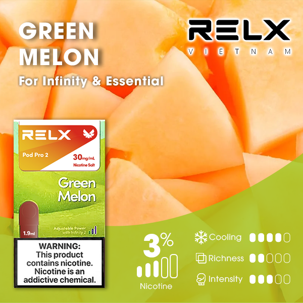 relx煙彈拋棄式霧化煙彈煙-綠寶石甜瓜口味