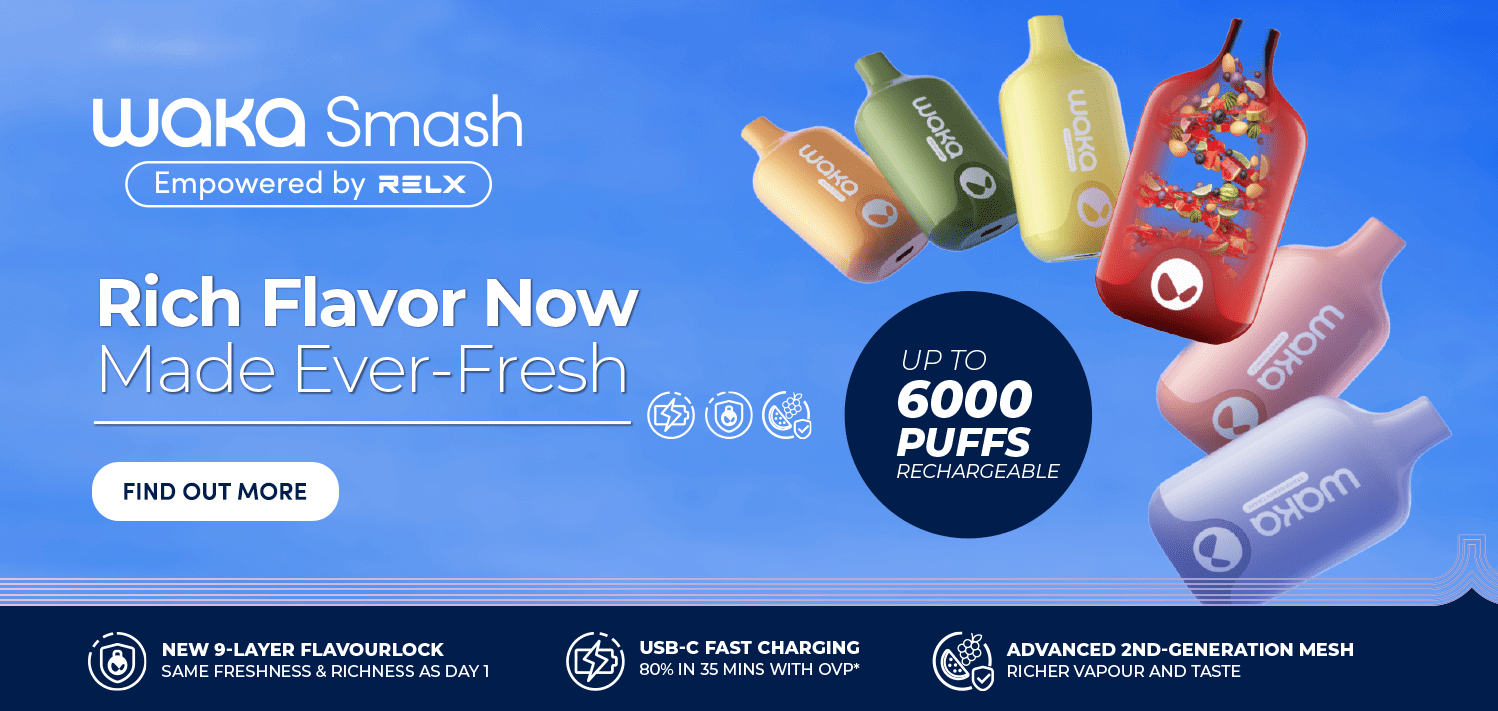 RELX WAKA Smash 6000 puffs一次性電子煙